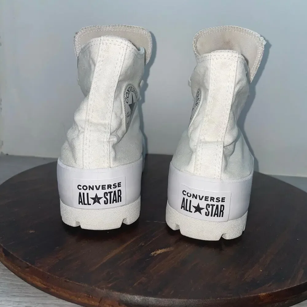 Converse CT All Star Lugged Shoes Womens 7.5 White High-Top Sneakers 565902C